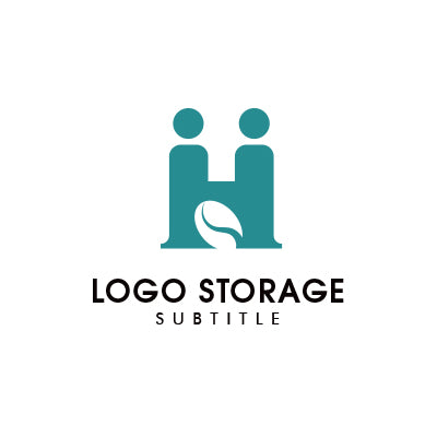 「H」「人」「コーヒー豆」をモチーフにデザインしたロゴ