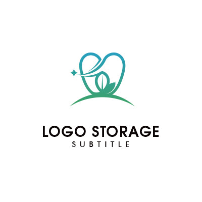 「歯」「葉」をモチーフにデザインしたロゴ