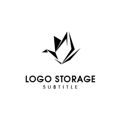 「鶴」「折り紙」をモチーフにデザインしたロゴ