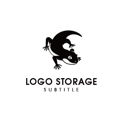 「トカゲ」をモチーフにデザインしたロゴ