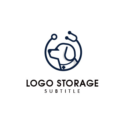 「犬」「聴診器」をモチーフにデザインしたロゴ