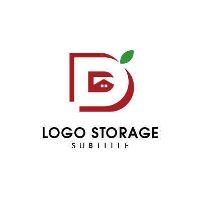 「D」「果物」「家」をモチーフにデザインしたロゴ