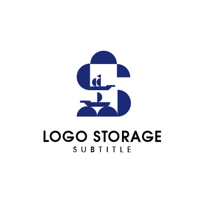 「S」「船」をモチーフにデザインしたロゴ