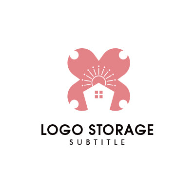 「家」「桜」をモチーフにデザインしたロゴ