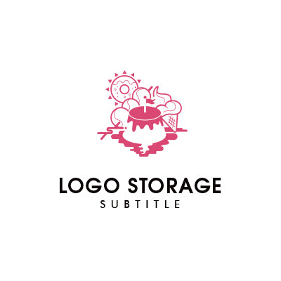 トロピカルスイーツロゴ | 夏・デザート・カフェブランド向けデザイン