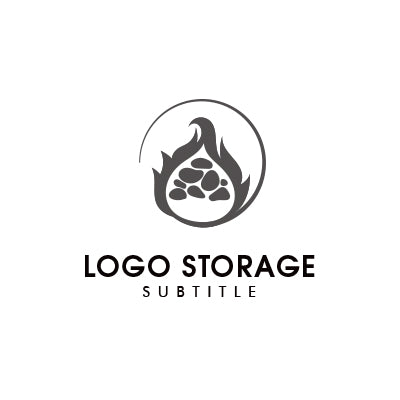 シンプル&モダンな炎とサウナのロゴ – 力強さ・情熱・エネルギーを象徴【ロゴ販売ならロゴストレージ】