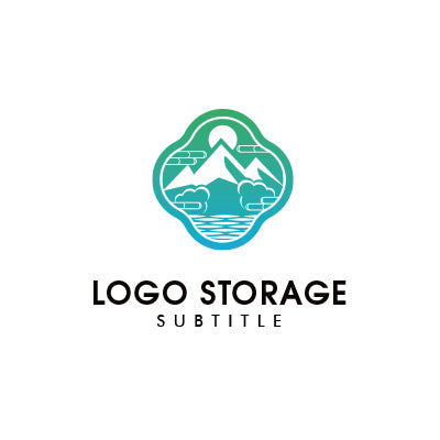 🏔️伝統的な和風山景ロゴ – 自然・調和・上品なデザイン【ロゴ販売ならロゴストレージ】