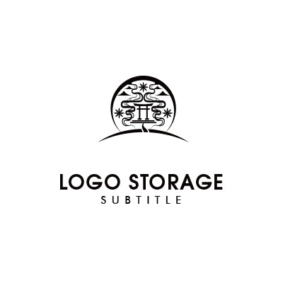 ⛩️和風神社シンボルロゴ – 伝統・格式・神聖なデザイン【ロゴ販売ならロゴストレージ】