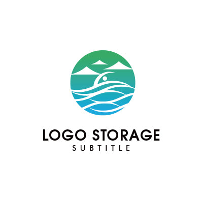 🌊自然の流れを表現したロゴ – 海・山・調和のデザイン【ロゴ販売ならロゴストレージ】