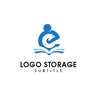 教育・学習向けのC型ロゴ – 知識・成長・未来を象徴【ロゴ販売ならロゴストレージ】