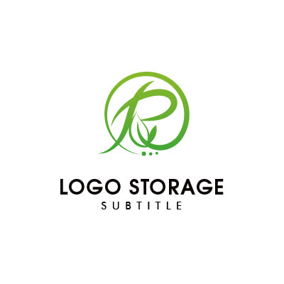 ナチュラル&エレガントなR型ロゴ – 自然・成長・サステナブルを象徴【ロゴ販売ならロゴストレージ】