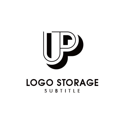 スタイリッシュなUPロゴ – 成長・向上・挑戦を象徴【ロゴ販売ならロゴストレージ】