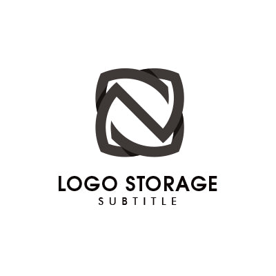 幾何学的なNモチーフのロゴデザイン|ロゴ販売はロゴストレージ