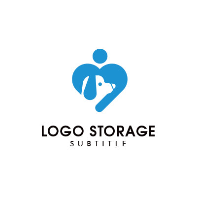 人と犬の絆を象徴するロゴデザイン|ロゴ販売はロゴストレージ