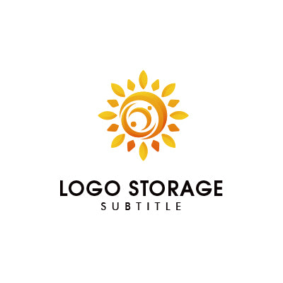 太陽と生命の調和を象徴するロゴデザイン|ロゴ販売はロゴストレージ