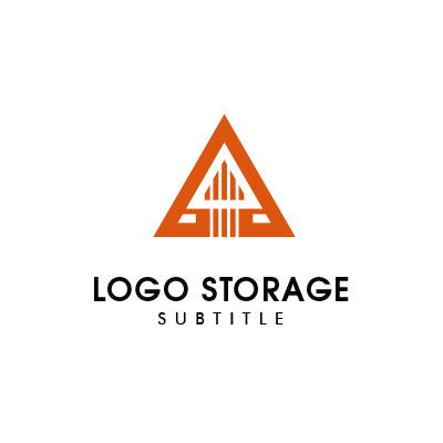 神殿をモチーフにしたトライアングルロゴデザイン|ロゴ販売はロゴストレージ