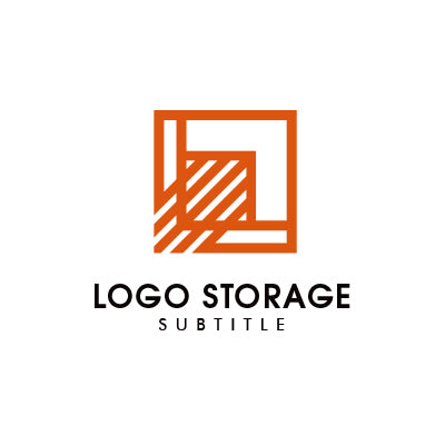 モダンな幾何学的スクエアロゴデザイン|ロゴ販売はロゴストレージ