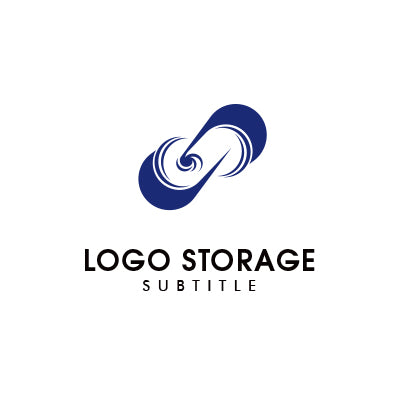 無限と波を組み合わせた流動的なロゴデザイン|ロゴ販売はロゴストレージ