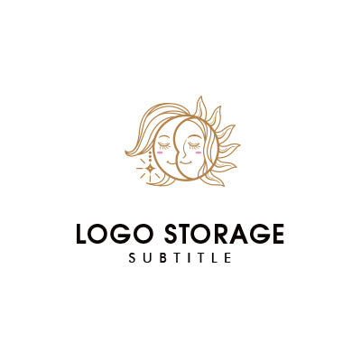 太陽と月をモチーフにした幻想的なロゴデザイン|ロゴ販売はロゴストレージ