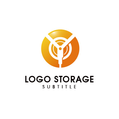 マイクとYと円形デザインを組み合わせたロゴ|ロゴ販売はロゴストレージ