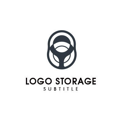 ハンドルと重なり円をモチーフにしたロゴ|ロゴ販売はロゴストレージ