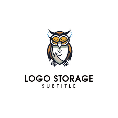 知性と安らぎを象徴するフクロウのロゴ|落ち着きと信頼感を演出|ロゴ販売ならロゴストレージ