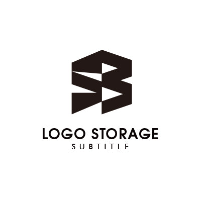 SとBを組み合わせた構造的ロゴデザイン|ロゴ販売ならロゴストレージ