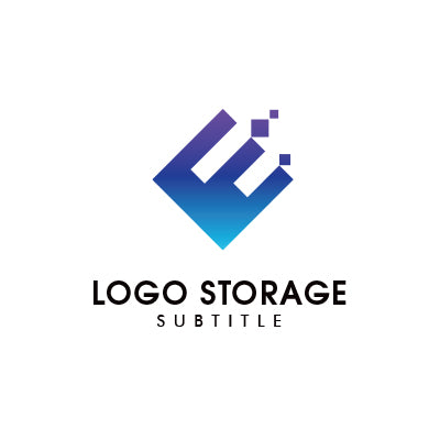 デジタル感あふれるEのロゴデザイン|ロゴ販売ならロゴストレージ