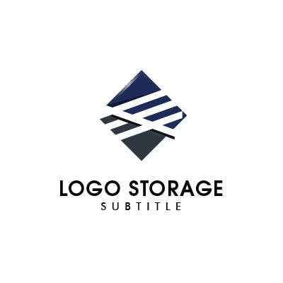 クロスラインと菱形構成のスタイリッシュロゴデザイン|ロゴ販売ならロゴストレージ