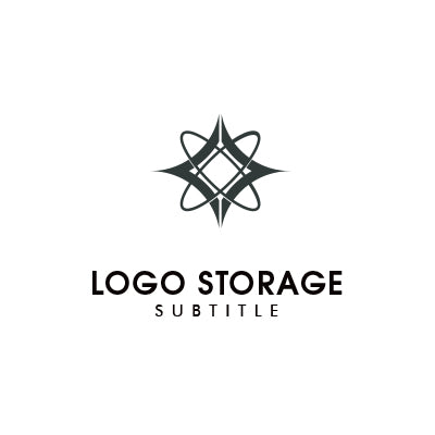 星と曲線を組み合わせた幾何学ロゴデザイン|ロゴ販売ならロゴストレージ