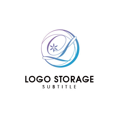 Lと花を優雅に組み合わせたロゴデザイン|ロゴ販売ならロゴストレージ