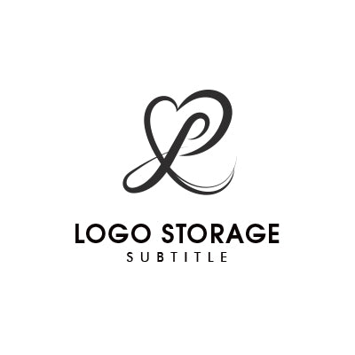 Pとハートを融合した筆記体ロゴデザイン|ロゴ販売ならロゴストレージ