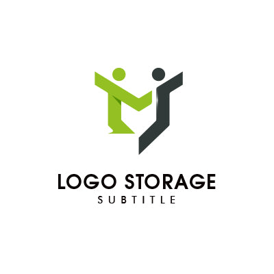“M”と人のつながりを表現した信頼感あるロゴデザイン|ロゴ販売ならロゴストレージ