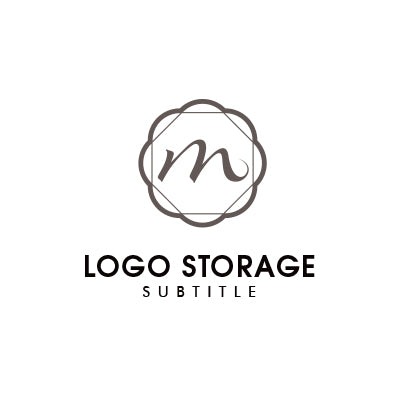 手書き風の“m”が印象的な上品ロゴデザイン|ロゴ販売ならロゴストレージ