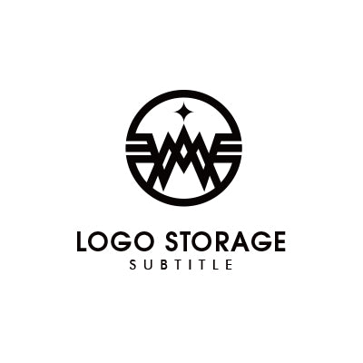 山のようにそびえる「M」と「W」の挑戦ロゴ|ロゴ販売ならロゴストレージ