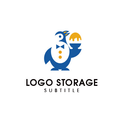 おもてなし上手なペンギンロゴ|ロゴ販売ならロゴストレージ