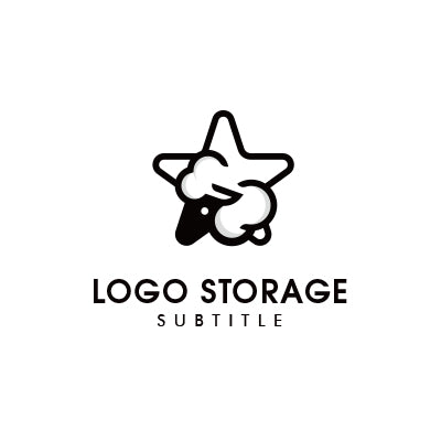 夢と癒しを届ける星と羊のロゴ|ロゴ販売ならロゴストレージ