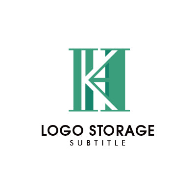 知性と品格を感じさせるKHのロゴ|ロゴ販売ならロゴストレージ
