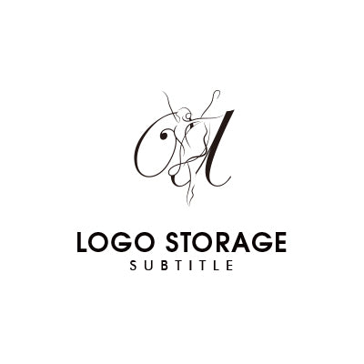 人とHの組み合わせが繊細に舞う優美なロゴ|ロゴ販売ならロゴストレージ