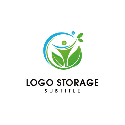 自然と調和する人を描いたロゴ|ロゴ販売ならロゴストレージ