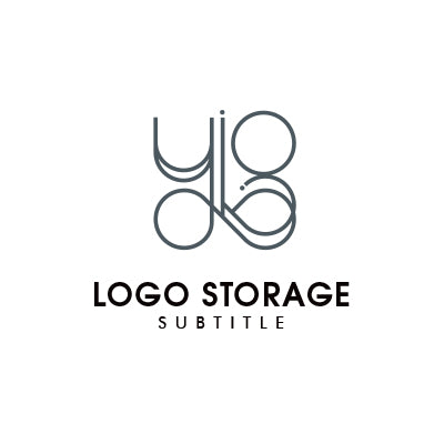 線と円で構成された幾何学的ロゴ|ロゴ販売ならロゴストレージ