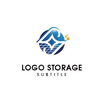 Sロゴ|未来感あるネットワークモチーフ|ロゴ販売ならロゴストレージ