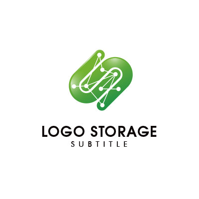 UPテックロゴ|未来感と繋がりを表現したネットワーク型デザイン|ロゴ販売ならロゴストレージ