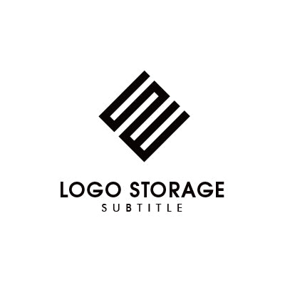 WMラインロゴ|スタイリッシュで力強い印象の幾何学デザイン|ロゴ販売ならロゴストレージ