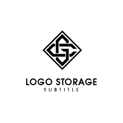 幾何構造が印象的なSCロゴ|ロゴ販売ならロゴストレージ
