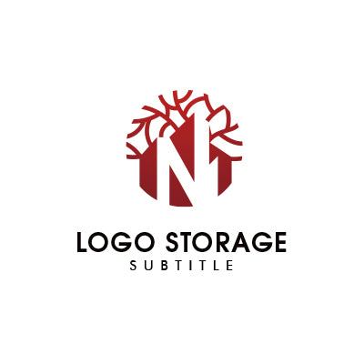 自然と都市の共存を象徴する「N」ロゴ|ロゴ販売ならロゴストレージ