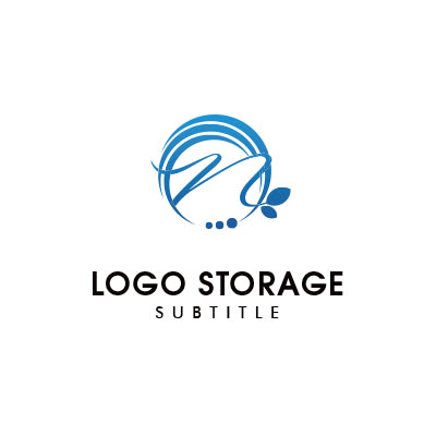 自然と調和を感じさせる「M」ロゴ|ロゴ販売ならロゴストレージ