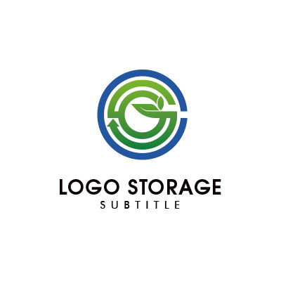 循環と成長を象徴する「G」ロゴ|ロゴ販売ならロゴストレージ