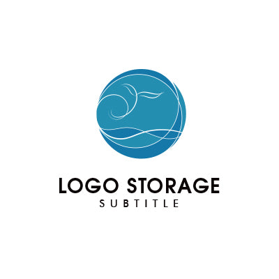風と波をモチーフにしたロゴデザイン|ロゴ販売ならロゴストレージ