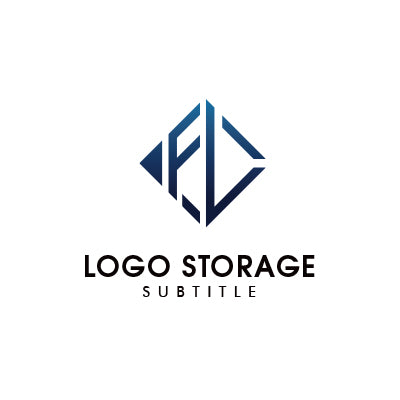 FLCのイニシャルをスタイリッシュに構成|ロゴ販売 ロゴストレージ